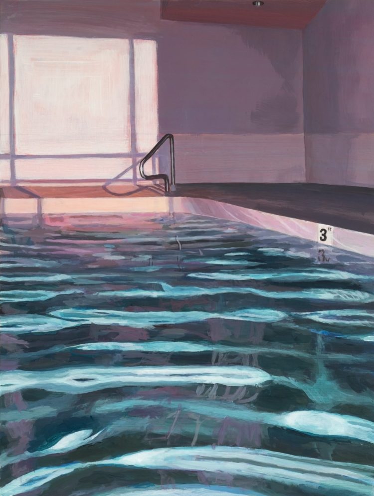 The cover of Inscape Winter 2022. An empty swimming pool catches the morning light