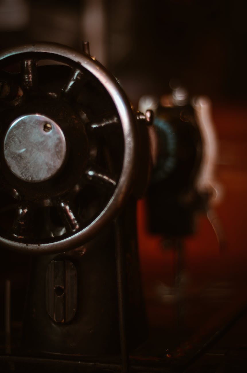 An antique sewing machine