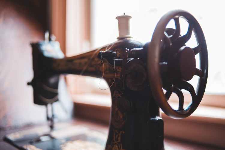 An antique sewing machine