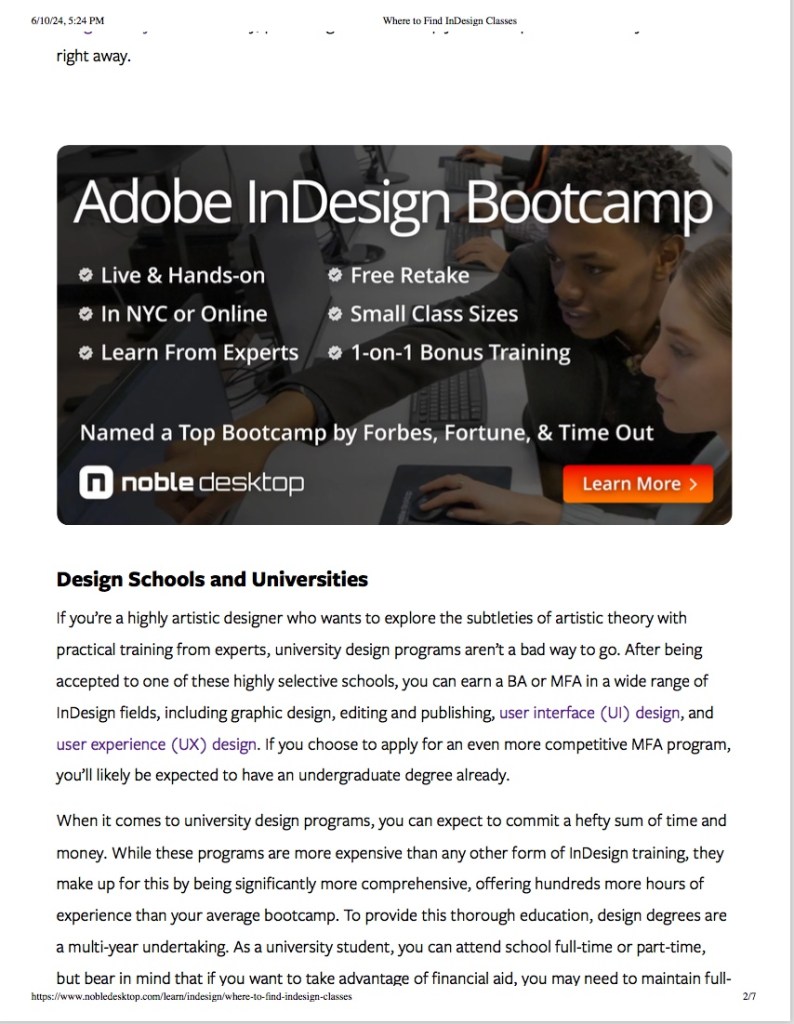 A clickable document